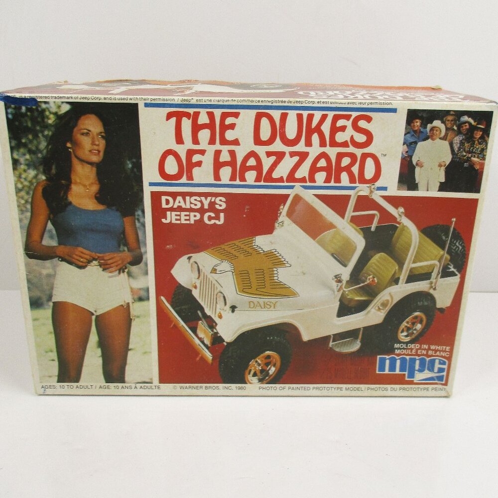 The Dukes Of Hazzard Daisy's Jeep CJ  Vintage 1980 MPC 1/25 Model BOX ONLY
